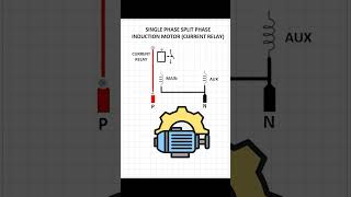 Wiring for Single Phase Split Phase Induction Motor with Current Relay SplitPhaseMotor [upl. by Leggat78]