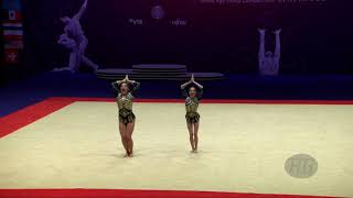 Portugal POR  2021 Acrobatic Worlds Geneva SUI Dynamic Womens Pair [upl. by Ainerbas]