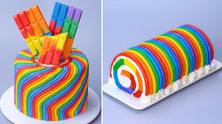 🌈 Satisfying Rainbow Cake Decorating For Any Occasion  So Tasty Cake Tutorials  Easy Cakes [upl. by Michaud]