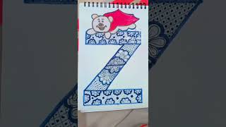 Finally letter z mandala artart mandaladesignshortsviralshotsmandalartsshortsfeed viralvideo [upl. by Filippo]