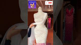 White dream dress wedding aurora runway drapping draping couture drapingstyle [upl. by Oicatsana]