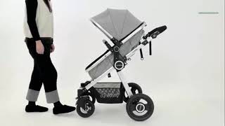 2 in 1 Cynebaby Baby Stroller Infant Bassinet Pram Toddler Seat Single Carriage [upl. by Natica294]