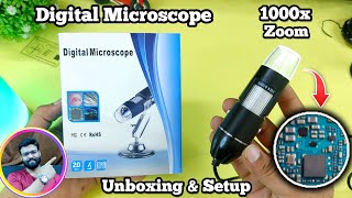 Digital microscope with 1000x Zoom unboxing amp Setup [upl. by Zechariah141]