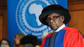 An honorary doctorate for jazz legend Tete Mbambisa [upl. by Reilamag]