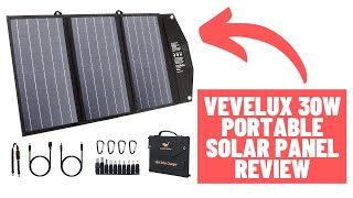 Best Budget Portable Solar Panel Vevelux 30w Solar Panel Review [upl. by Urial]