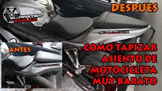 Como tapizar asiento de motocicleta  moto deportiva con asiento en fibra de carbono [upl. by Areis]