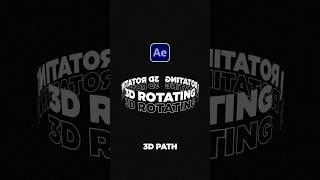 Create 3D Path Rotating Text in After Effects tutorial [upl. by Wenonah]