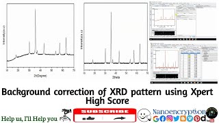 Background correction of XRD pattern using Xpert High Score [upl. by Rusticus448]