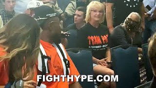 THE VERBAL EXCHANGE THAT STARTED NEAR BRAWL BETWEEN JAKE PAUL TEAM amp TYRON WOODLEY [upl. by Larret691]