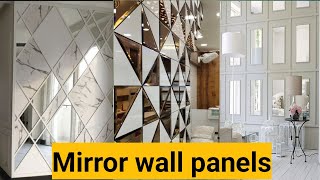 Modern mirror wall Panelsmirror panelling wall for living room wall panels design [upl. by Chance]