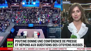 Conférence de presse de fin dannéeVladimir Poutine fait le bilan de lannée au cours [upl. by Alleynad]