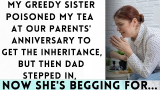 My Greedy Sister Poisoned My Tea at Our Parents Anniversary for Inheritance But Then [upl. by Leihcey]