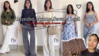 Recent Fall purchases from MeeshoMyntrasavana meeshohaulvideo myntrahaul savanahaul [upl. by Monson327]