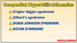 ✍️CriglerNajjar syndrome ✍️Gilberts syndrome ✍️DUBIN JONHSON SYNDROME ✍️ROTOR SYNDROME neetpg [upl. by Barbra]