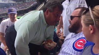 Chris Christie confronts fan at baseball game [upl. by Colinson186]