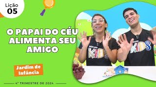 O PAPAI DO CÉU ALIMENTA SEU AMIGO  História BíblicaInfantil [upl. by Keverne]