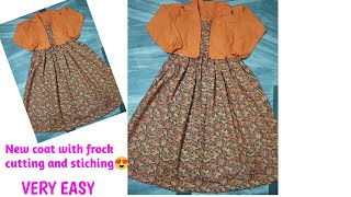 Jacket Style Frock Cutting amp Stitching Tutorial in Hindi [upl. by Cross]