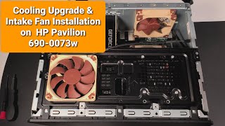 Cooling Upgrade amp Intake Fan Installing MOD on HP Pavilion Gaming Desktop 6900073w [upl. by Schulz]