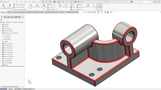 Solidworks Tutorial  Lead Screw Bracket Design  Exercise No 25 [upl. by Mharg663]