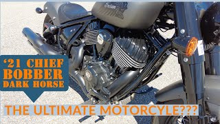 2021 Indian Chief Bobber Dark Horse 2 stage  AWESOME Test Ride 4k [upl. by Eiramrebma216]