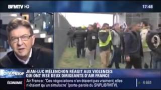 Licenciement Air France  Mélenchon CENSURÉ  BFMTV [upl. by Kin]