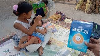 Baby Girl feeding lactogen 2 milk Powder [upl. by Mehalek333]