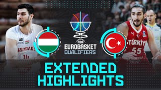 Hungary 🇷🇸 vs Türkiye 🇹🇷  Extended Highlights  FIBA EuroBasket 2025 Qualifiers [upl. by Lot]