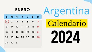 FERIADOS 2024 CALENDARIO DE ARGENTINA [upl. by Anod27]