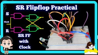 Construction of SR Flipflop circuit using NAND gates  Digital Electronics Practical in 4K [upl. by Aseral]