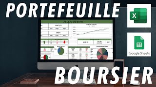 Construire son portefeuille boursier sur GOOGLE SHEETSEXCEL  tutoriel ULTIME PART 1 [upl. by Chae]