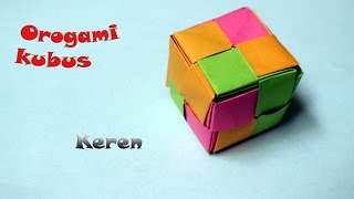 Cara membuat origami bentuk kubus 3d [upl. by Lytsirk]