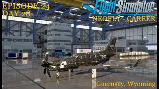 MSFS NeoFly Career Mode Update  Episode 24  Day 28  Converse County Airport  NIGHT FLIGHT [upl. by Karoly]