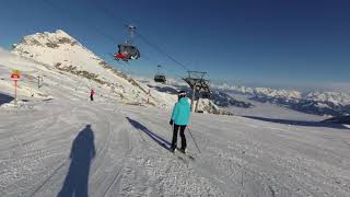 Skiing Kaprun Kitzsteinhorn the longest ski run 56km Jan 2018 2 [upl. by Artenehs345]