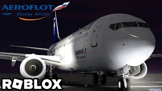 Roblox Aeroflot Flight  Boeing 737800 SkyTeam Livery [upl. by Philana]