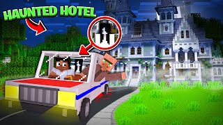 WE STAYED IN MOST HAUNTED HOTEL😱Minecraft Horror Story [upl. by Adnamas]