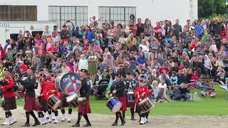 RCMP and Ottawa Police Service pipe bands RCMP Musical Ride Sunset Ceremonies  clip 4769 [upl. by Secunda]