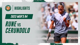 Rune vs Cerundolo Round 4 Highlights  RolandGarros 2023 [upl. by Anirav]