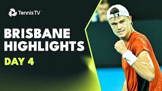 Rune Faces Shevchenko Safiullin Popyrin amp Humbert Feature  Brisbane 2024 Highlights Day 4 [upl. by Anen]