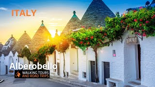 Alberobello ITALY 🇮🇹 Italian Village Tour 🌞 Most Beautiful Villages in Italy ❤️ 4k video walk [upl. by Theurer]