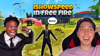 ISHOWSPEED IN FREE FIRE 🍷🗿  is he pro Player ⁉️  Mehdix Free Fire [upl. by Nunciata]