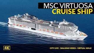 4K MSC Virtuosa Cruise Ship Tour  Deck Plan 5671819  swimming pools jacuzzi relaxation area [upl. by Hairakcaz607]