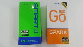 Tecno spark Go 2024 vs infinix smart 8  Speed test amp comparaison [upl. by Dlarej]