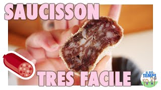 Faire son SAUCISSON MAISON au frigo simple rapide et sans boyaux [upl. by Ravo]