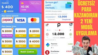 PARA KAZANDIRAN 2 YENİ MOBİL UYGULAMA Kayıt Ol 400₺ Para Kazan  İnternetten Para Kazanma 2023 [upl. by Amato353]