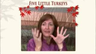 Thanksgiving Five Little Turkeys A Finger Play for early childhood programs Vegetarians love it [upl. by Gnivre341]