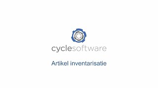 CycleSoftware Handleiding  Artikel inventarisatie [upl. by Sumahs]