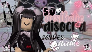 50 aesthetic discord server names ideas  xxoevax [upl. by Lebatsirhc852]