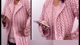 💕🥰 ⭐️ Te enseño todos los Secretos Blusa Cardigan 3 Tendencia de CROCHET💕🥰 ⭐️ [upl. by Neural]