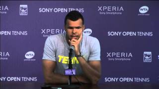 Tsonga Discusses Troicki Win In Miami [upl. by Nnyluqcaj895]