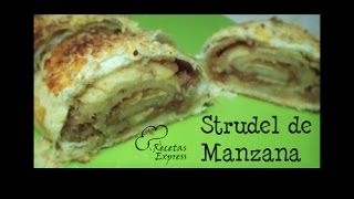 Cómo hacer Strudel de Manzana  EXPRESS  fácil [upl. by Llerrehs]